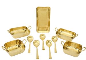 10 Pcs Stainless Steel PVD Gold Utensils Set