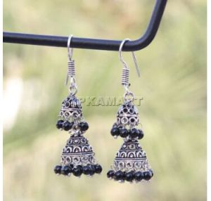 Black Bead Jhumki