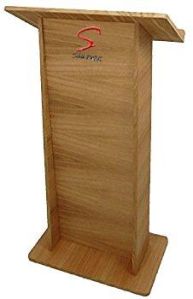 Laminated Wooden Podium with Two shelf, Size: (H)45