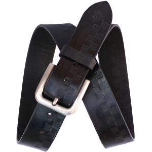 Men Black Full Grain Leather Belt