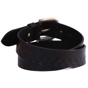 Men Black Full Grain Leather Belt