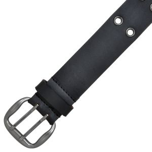 Men\'s Double Grommet Full Grain Leather Belt