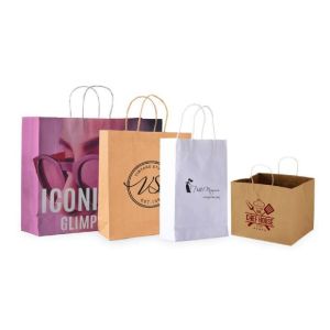 Kraft Paper Carry Bag with paper handle