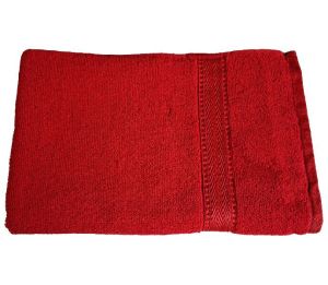 Rekhas Anti bacterial red color cotton bath towel