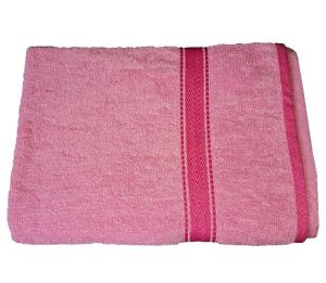 soft quick dry anti-bacterial light pink cotton bath towel