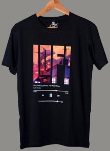 Black Lofi Printed Unisex T-Shirt