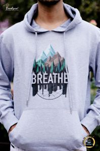 Breathe Grey Unisex Pullover Hoodie