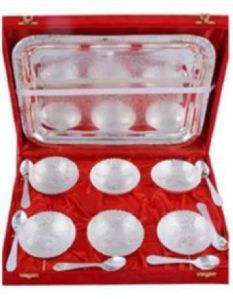 Six Bowl Spoon Tray Set