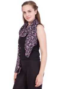 Printed Purple Scarf