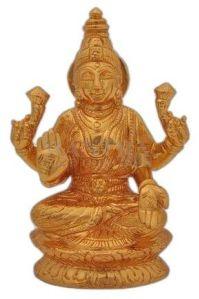 Gold Plated Lakshmi Statue