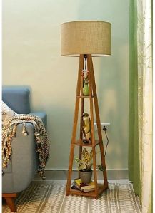 wooden floor lamp