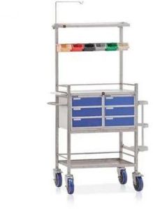 Powder Coated Crash Cart Trolley