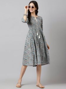 Printed Women Cotton Dress