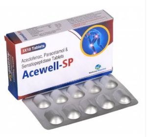 Aceclofenac Paracetamol serratiopeptidase Tablets