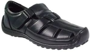 Mens Black Leather Sandal