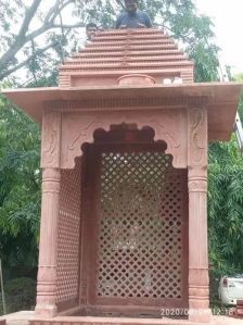 3 Feet Red Sandstone Temple