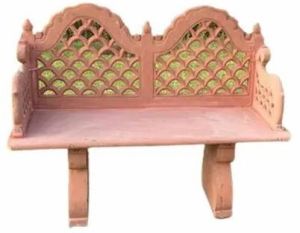 Red Stone Seating Bench