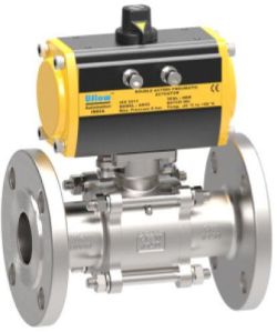 PNEUMATIC 3 PIECE FLANGE VALVE