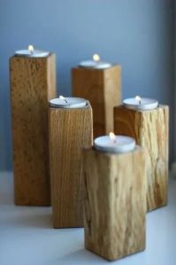 wood tea light holder