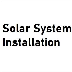 solar system installation