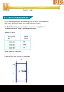 H - Frame Scaffolding System