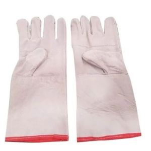 White Leather Hand Gloves