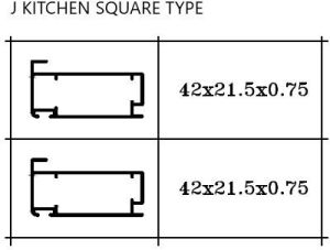 Aluminium kitchen sections