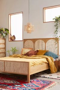 Rattan Cane Bed rattan Headboard, Braided bedhead panel