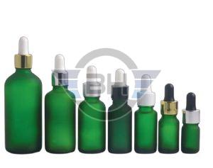 Green Frosted Glass Dropper Bottle