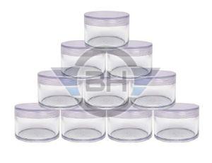 Transparent Plastic San Jar with Lid