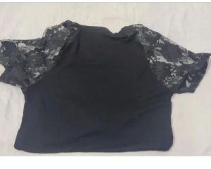 Black Shimmer Stretchable Blouse