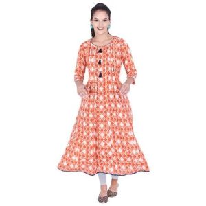 Cotton Printed Anarkali Kurti