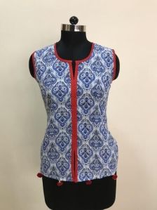 Cotton Round Neck Ladies Top