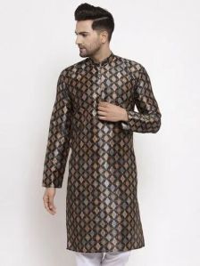 Mens Printed Kurta Pajama Set