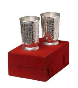 silver glass set