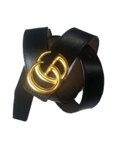 black leather belt