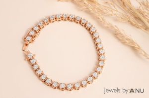 1.45 ct Diamond Tennis Bracelet, 14K Gold Diamond Bracelet