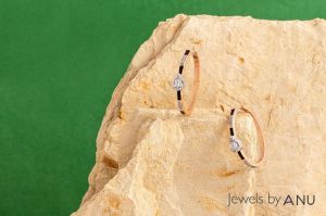 Diamond hoop earrings in solid gold Handmade with diamonds Timeless hoops with diamonds