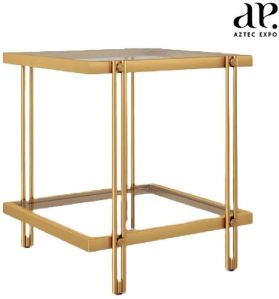 Luxury Brushed Brass Side Table