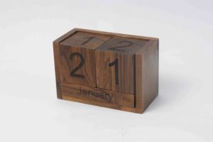 Teak Wood Calendar