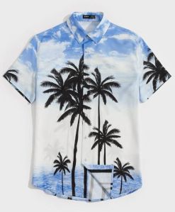 Men aloha half sleeve printed shirts