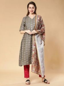 Printed Silk Kurti