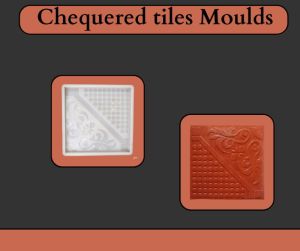 silicone plastic chequered tile moulds