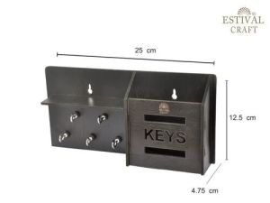 Wooden Black Key Holder