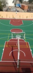 synthetic basketball court