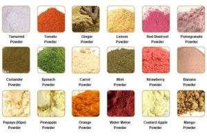 Dehydrated fruits foods powder