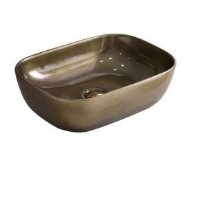 Brown Ceramic Wash Basin