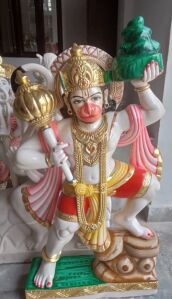 Marble Multicolor Hanuman Statue