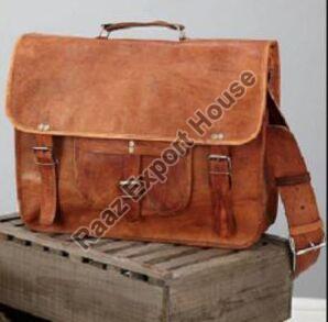Brown Vintage Leather Messenger Bag