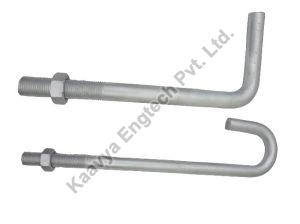 Zinc J Type Foundation Bolt